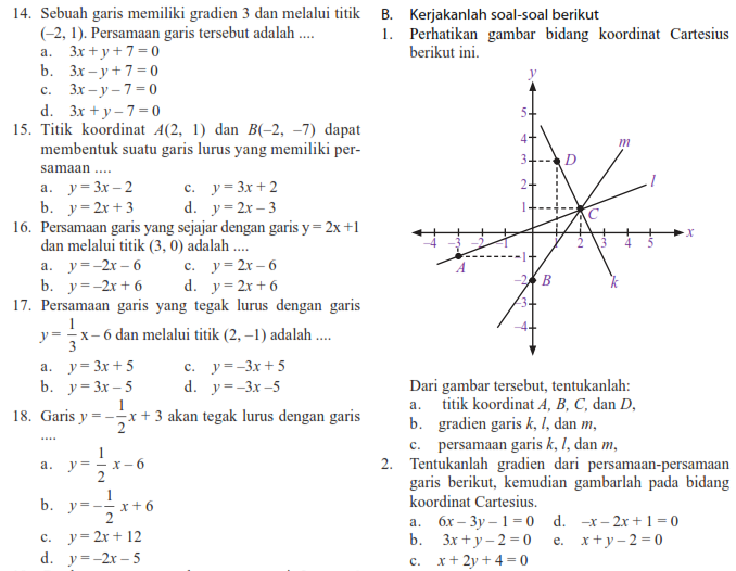 materi persamaan garis lurus kelas 11 pdf